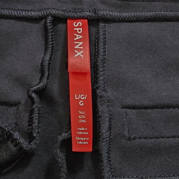 Spanx Pants Womens L Tall Navy Pull On Ponte Stretch No Pockets Office Casual - Picture 3 of 16